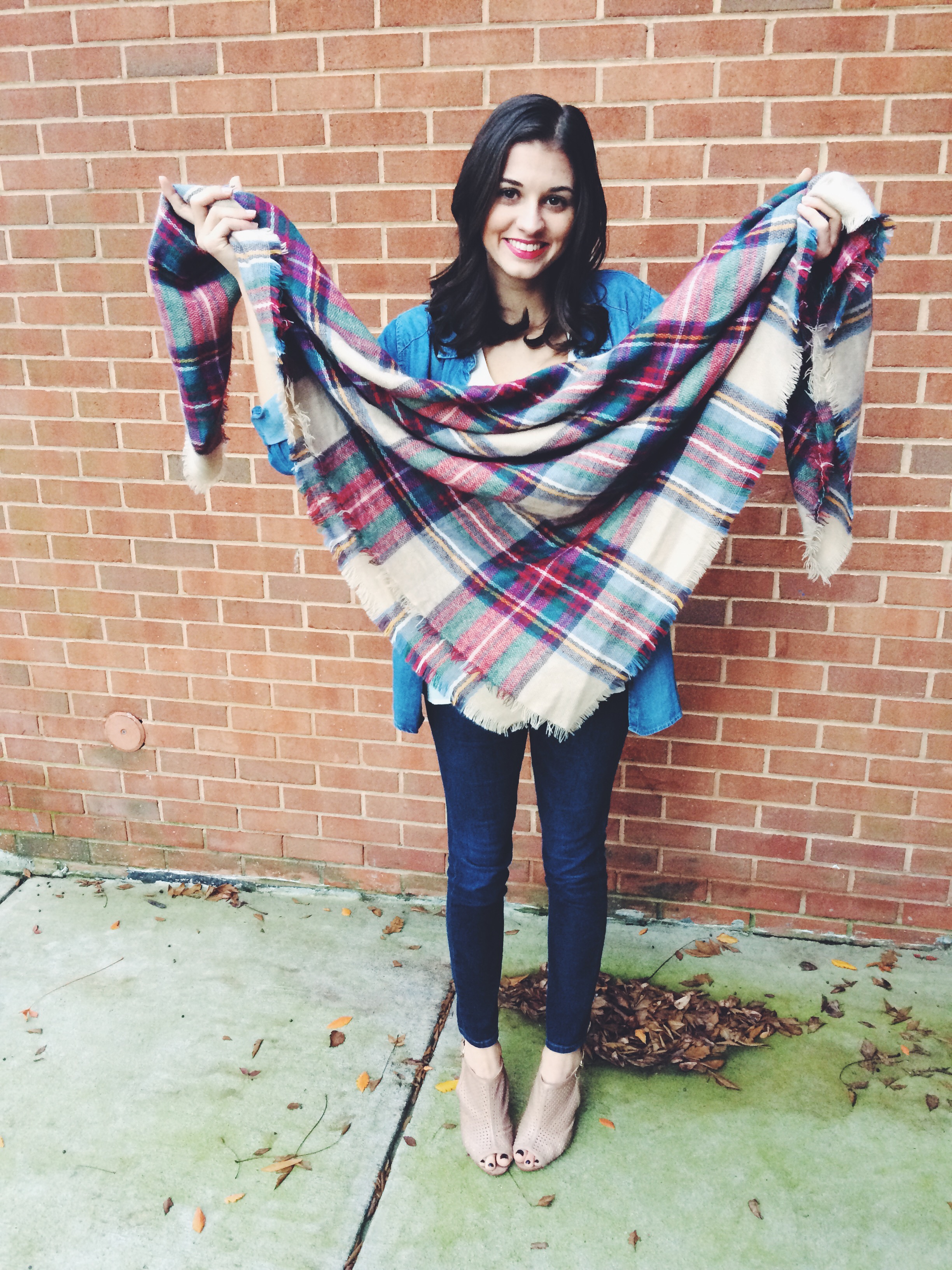 How To Wear A Blanket Scarf Style By Liv 4028